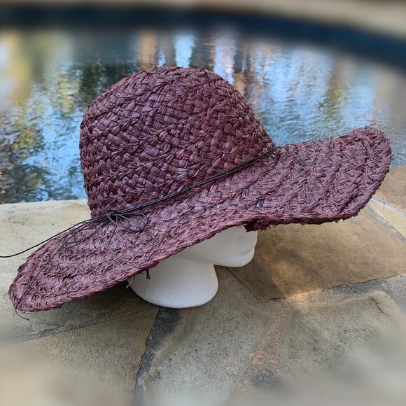 Nine West Wide Brim Wicker Sun Hat - Picture 7 of 15